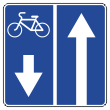 Дорожный знак 5.11.2 «Дорога с полосой для велосипедистов» (металл 0,8 мм, II типоразмер: сторона 700 мм, С/О пленка: тип А коммерческая)